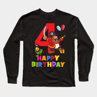 4th Birthday Party 4 Year Old Four Years Long Sleeve T-Shirt